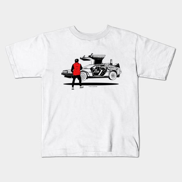 Marty McFly DeLorean Kids T-Shirt by LICENSEDLEGIT